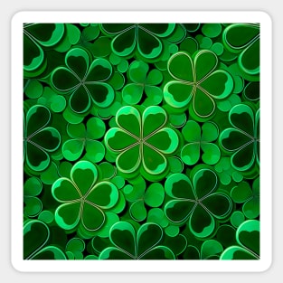 Saint Patrick's day shamrock shiny layered 3D floral pattern Sticker